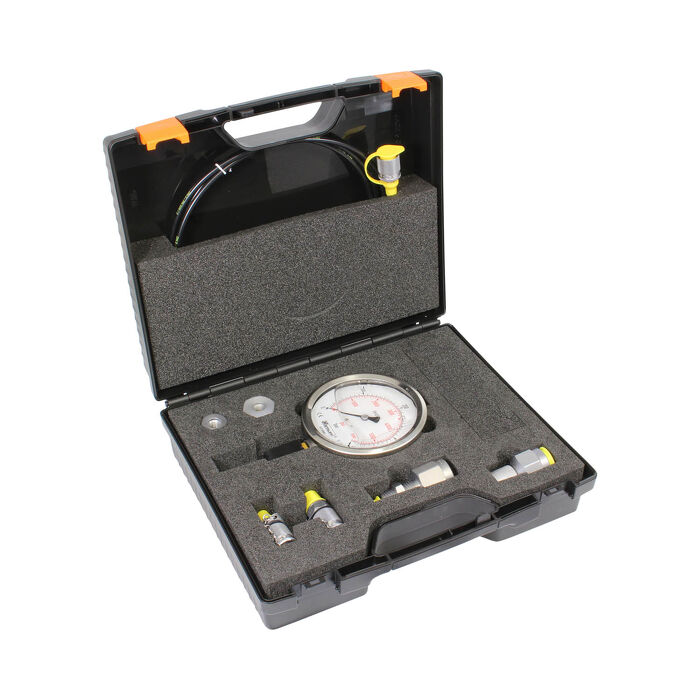 Stauff Analogue Pressure Gauge Kits — hydraulic test and measurement equipment for pressure, temperature, and flow diagnostics in mobile and industrial systems, supplied by Fluid Power Distributors (FPD), Hamilton New Zealand — genuine Stauff diagnostic instruments in stock for hydraulic technicians across New Zealand