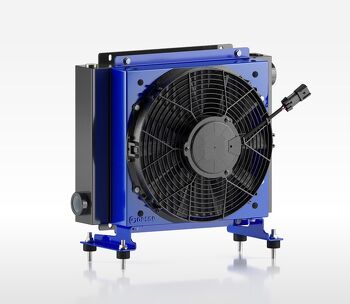 Oesse DC Coolers — aluminium hydraulic oil heat exchanger for 12V/24V DC mobile and industrial hydraulic power units, supplied by Fluid Power Distributors (FPD), Hamilton New Zealand — hydraulic cooling solutions for construction, agriculture, and industrial plant across New Zealand