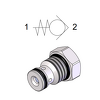 Cartridge Check Valve 7/8-14 UNF-2A (30l/min) &mdash; hydraulic valve for flow control, pressure regulation, or circuit protection in mobile and industrial hydraulic systems, supplied by Fluid Power Distributors (FPD), Hamilton New Zealand &mdash; hydraulic valve specialists for construction, agriculture, forestry, and industrial applications across New Zealand