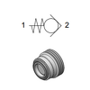 Check Valve Insert, Poppet Type — hydraulic valve for flow control, pressure regulation, or circuit protection in mobile and industrial hydraulic systems, supplied by Fluid Power Distributors (FPD), Hamilton New Zealand — hydraulic valve specialists for construction, agriculture, forestry, and industrial applications across New Zealand
