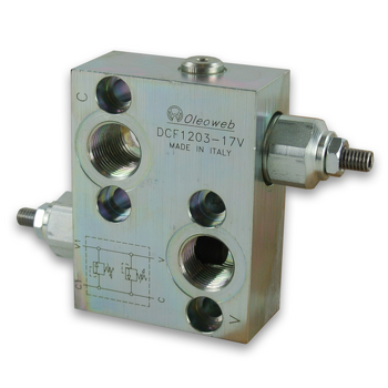 Cross Line Relief Valves &mdash; DCF & DCM Series &mdash; hydraulic component for mobile and industrial applications, supplied by Fluid Power Distributors (FPD), Hamilton New Zealand &mdash; hydraulic specialists for construction, agriculture, forestry, and industrial sectors across New Zealand
