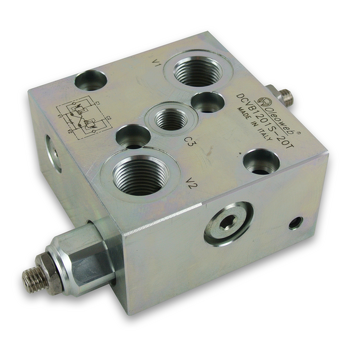 Dual Counterbalance Valve &mdash; hydraulic component for mobile and industrial applications, supplied by Fluid Power Distributors (FPD), Hamilton New Zealand &mdash; hydraulic specialists for construction, agriculture, forestry, and industrial sectors across New Zealand