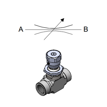 Bidirectional Needle Valve (90&deg;) &mdash; hydraulic valve for flow control, pressure regulation, or circuit protection in mobile and industrial hydraulic systems, supplied by Fluid Power Distributors (FPD), Hamilton New Zealand &mdash; hydraulic valve specialists for construction, agriculture, forestry, and industrial applications across New Zealand