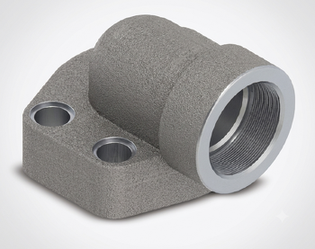Port Adaptor SAE Pipe Threaded 90° Flange Mounting — hydraulic system accessory for mobile and industrial hydraulic installations, supplied by Fluid Power Distributors (FPD), Hamilton New Zealand — hydraulic components specialists for construction, agriculture, and industrial sectors across New Zealand