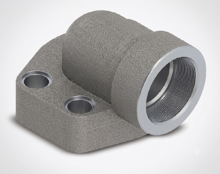 Port Adaptor SAE Pipe Threaded 90° Flange Mounting — hydraulic system accessory for mobile and industrial hydraulic installations, supplied by Fluid Power Distributors (FPD), Hamilton New Zealand — hydraulic components specialists for construction, agriculture, and industrial sectors across New Zealand