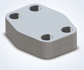 Port Adaptor SAE Blind Keyed Flange Mounting Without O-Ring — hydraulic system accessory for mobile and industrial hydraulic installations, supplied by Fluid Power Distributors (FPD), Hamilton New Zealand — hydraulic components specialists for construction, agriculture, and industrial sectors across New Zealand