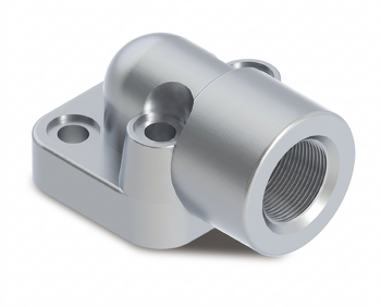 Port Adaptor Flange Mounting 90° Pipe Threaded — 4-Hole — hydraulic system accessory for mobile and industrial hydraulic installations, supplied by Fluid Power Distributors (FPD), Hamilton New Zealand — hydraulic components specialists for construction, agriculture, and industrial sectors across New Zealand