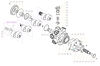 Exploded view technical diagram of Kawasaki Staffa HMHDB400 radial piston motor and genuine spare parts &mdash; including motorcase, cylinder head, pistons, con-rods, bearings, and seals &mdash; genuine KPM replacement parts supplied by Fluid Power Distributors (FPD), New Zealand's exclusive Kawasaki Precision Machinery distributor and authorised service centre, Hamilton New Zealand