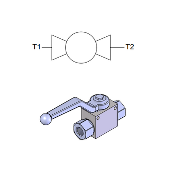 2-Way BSPP Ball Valve &mdash; hydraulic valve for flow control, pressure regulation, or circuit protection in mobile and industrial hydraulic systems, supplied by Fluid Power Distributors (FPD), Hamilton New Zealand &mdash; hydraulic valve specialists for construction, agriculture, forestry, and industrial applications across New Zealand