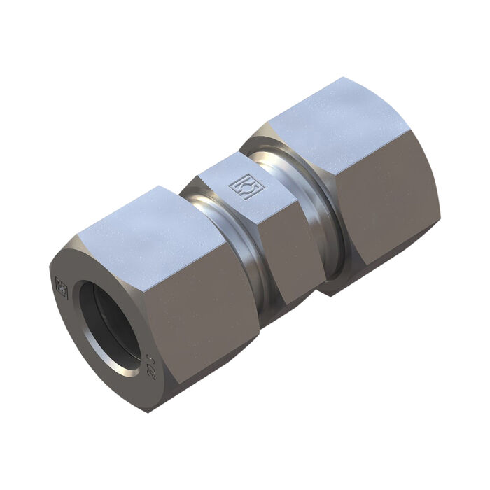 Stauff Inline Straight Coupling &mdash; hydraulic system component or accessory for industrial and mobile hydraulic applications, supplied by Fluid Power Distributors (FPD), Hamilton New Zealand &mdash; genuine Stauff products in stock at FPD Hamilton for fast supply across New Zealand