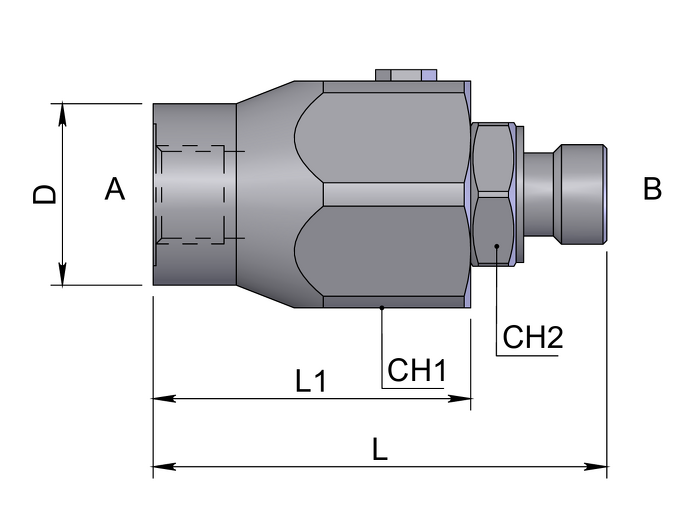 Inline Straight Rotary Coupling &mdash; hydraulic system accessory for mobile and industrial hydraulic installations, supplied by Fluid Power Distributors (FPD), Hamilton New Zealand &mdash; hydraulic components specialists for construction, agriculture, and industrial sectors across New Zealand