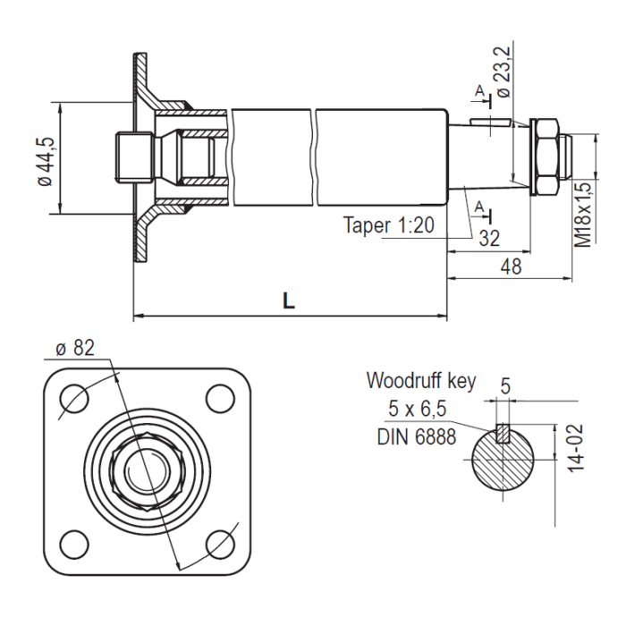 M+S KK Steering Column Schematic Drawing