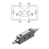 Flangeable Double Effect Overcenter Valve &mdash; hydraulic valve for flow control, pressure regulation, or circuit protection in mobile and industrial hydraulic systems, supplied by Fluid Power Distributors (FPD), Hamilton New Zealand &mdash; hydraulic valve specialists for construction, agriculture, forestry, and industrial applications across New Zealand