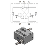 Double Effect Overcenter Valve, OMP/OMR Motor Flangeable &mdash; hydraulic valve for flow control, pressure regulation, or circuit protection in mobile and industrial hydraulic systems, supplied by Fluid Power Distributors (FPD), Hamilton New Zealand &mdash; hydraulic valve specialists for construction, agriculture, forestry, and industrial applications across New Zealand
