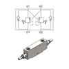 Double Effect Overcenter Valve, Compact Series &mdash; hydraulic valve for flow control, pressure regulation, or circuit protection in mobile and industrial hydraulic systems, supplied by Fluid Power Distributors (FPD), Hamilton New Zealand &mdash; hydraulic valve specialists for construction, agriculture, forestry, and industrial applications across New Zealand