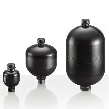 OMT Diaphragm Accumulators &mdash; hydraulic accumulator or accumulator accessory for energy storage and pulsation damping in hydraulic systems, stocked and supplied by Fluid Power Distributors (FPD), Hamilton New Zealand &mdash; hydraulic accumulator specialists serving industrial and mobile plant sectors across New Zealand