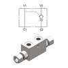 Single Pilot Operated Check Valve (DIN Port Pilot) — hydraulic valve for flow control, pressure regulation, or circuit protection in mobile and industrial hydraulic systems, supplied by Fluid Power Distributors (FPD), Hamilton New Zealand — hydraulic valve specialists for construction, agriculture, forestry, and industrial applications across New Zealand
