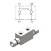Dual Pilot Operated Check Valve (DIN Port Pilot) &mdash; hydraulic valve for flow control, pressure regulation, or circuit protection in mobile and industrial hydraulic systems, supplied by Fluid Power Distributors (FPD), Hamilton New Zealand &mdash; hydraulic valve specialists for construction, agriculture, forestry, and industrial applications across New Zealand