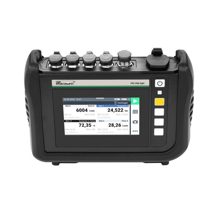 Stauff PPC Pad Light — hydraulic test and measurement equipment for pressure, temperature, and flow diagnostics in mobile and industrial systems, supplied by Fluid Power Distributors (FPD), Hamilton New Zealand — genuine Stauff diagnostic instruments in stock for hydraulic technicians across New Zealand