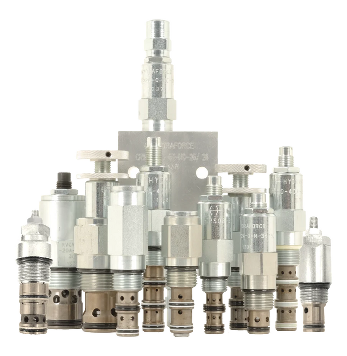 HydraForce pressure cartridge valve &mdash; hydraulic control components supplied by FPD New Zealand