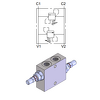 Dual Cross-Over Direct Acting Relief Valve (180&deg; Ports) &mdash; hydraulic valve for flow control, pressure regulation, or circuit protection in mobile and industrial hydraulic systems, supplied by Fluid Power Distributors (FPD), Hamilton New Zealand &mdash; hydraulic valve specialists for construction, agriculture, forestry, and industrial applications across New Zealand
