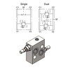 Cross-Over Relief Valve, OMS Motor Flangeable — hydraulic valve for flow control, pressure regulation, or circuit protection in mobile and industrial hydraulic systems, supplied by Fluid Power Distributors (FPD), Hamilton New Zealand — hydraulic valve specialists for construction, agriculture, forestry, and industrial applications across New Zealand