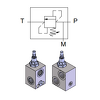 Differential Relief Valve in Manifold with Manometer Port — hydraulic valve for flow control, pressure regulation, or circuit protection in mobile and industrial hydraulic systems, supplied by Fluid Power Distributors (FPD), Hamilton New Zealand — hydraulic valve specialists for construction, agriculture, forestry, and industrial applications across New Zealand