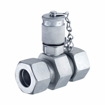 Stauff Test 20 Couplings with Straight 24&deg; Tube Fitting &mdash; hydraulic test and measurement equipment for pressure, temperature, and flow diagnostics in mobile and industrial systems, supplied by Fluid Power Distributors (FPD), Hamilton New Zealand &mdash; genuine Stauff diagnostic instruments in stock for hydraulic technicians across New Zealand
