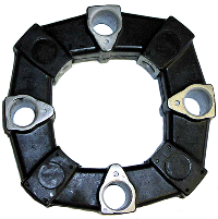 4 Bolt Rubber Coupling w/ Through Holes